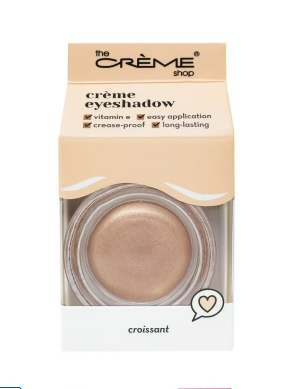 The Crème Shop Crème Eyeshadow — Croissant (Warm Beige)